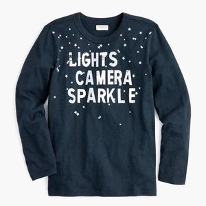 JCrew crewcuts girls graphic long-sleeve tee, sz10